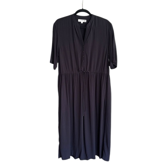 UNIQLO Ines De La Fressange Paris Black Long Dress Minimalist Relaxed Fit XS - Picture 13 of 14